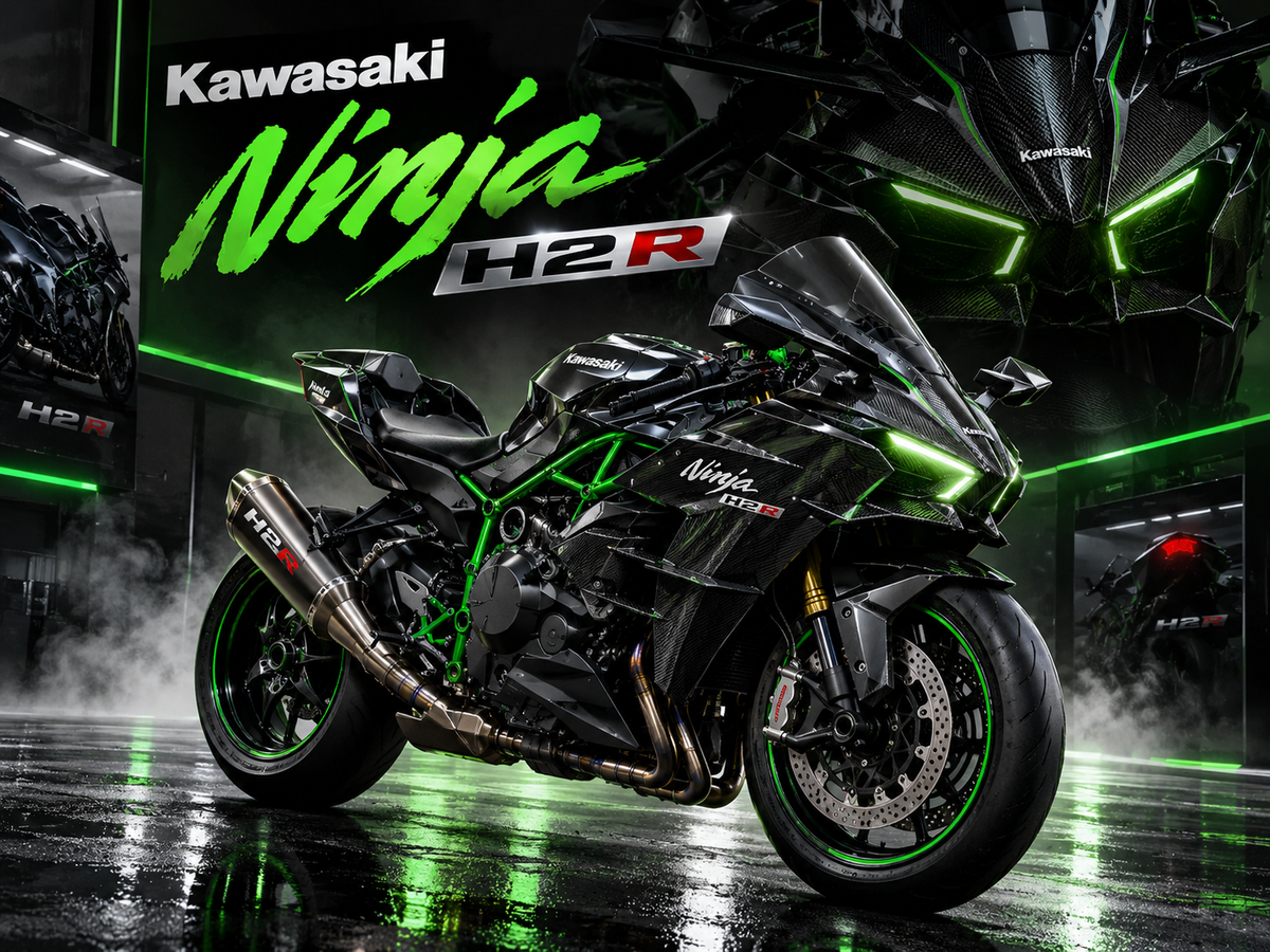 Kawasaki Ninja H2R Premium Motorcycle Digital Artwork