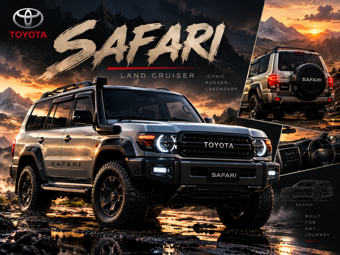 Toyota Safari Land Cruiser Premium Automotive Digital Artwork